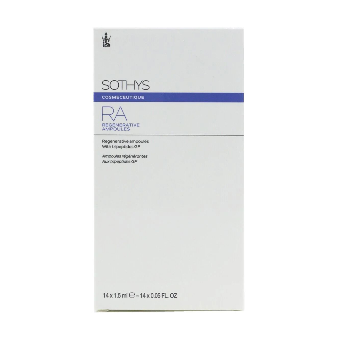 Регенерувальні ампули для обличчя Sothys RA Regenerative Ampoules з трипептидом GF, 14*1.5 мл