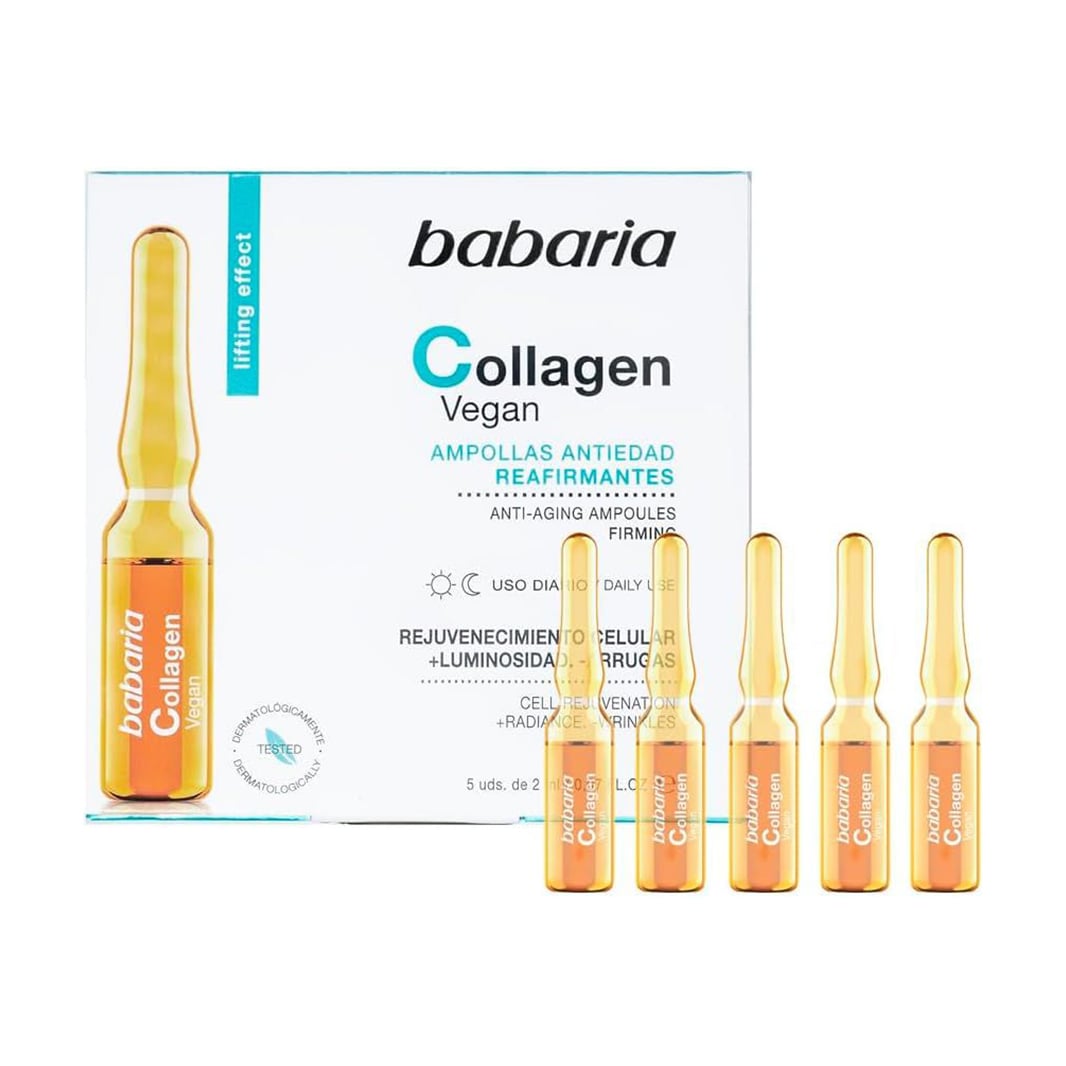 Зміцнювальні ампули для обличчя Babaria Collagen Vegan Firming Anti-Anging Ampoules з колагеном, 5*2 мл